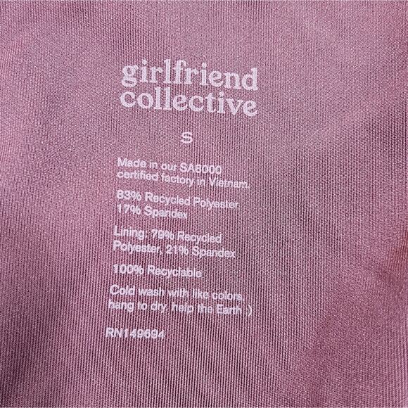 Girlfriend Collective Goji RIB Paloma Racerback Bra Size S - Picture 5 of 8